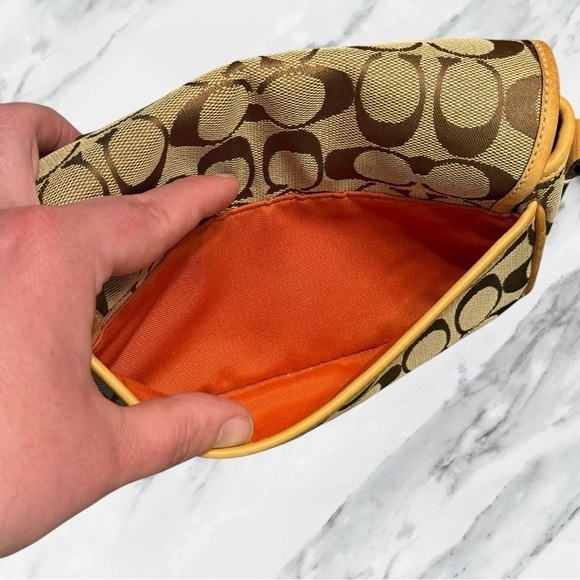 RESERVED for LuxHippieChic Coach Mini Field Shoulder Bag Tan Leather Trim Y2K - Picture 6 of 11